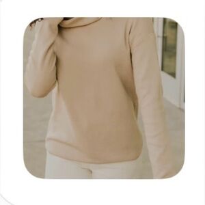 Cream turtleneck sweater